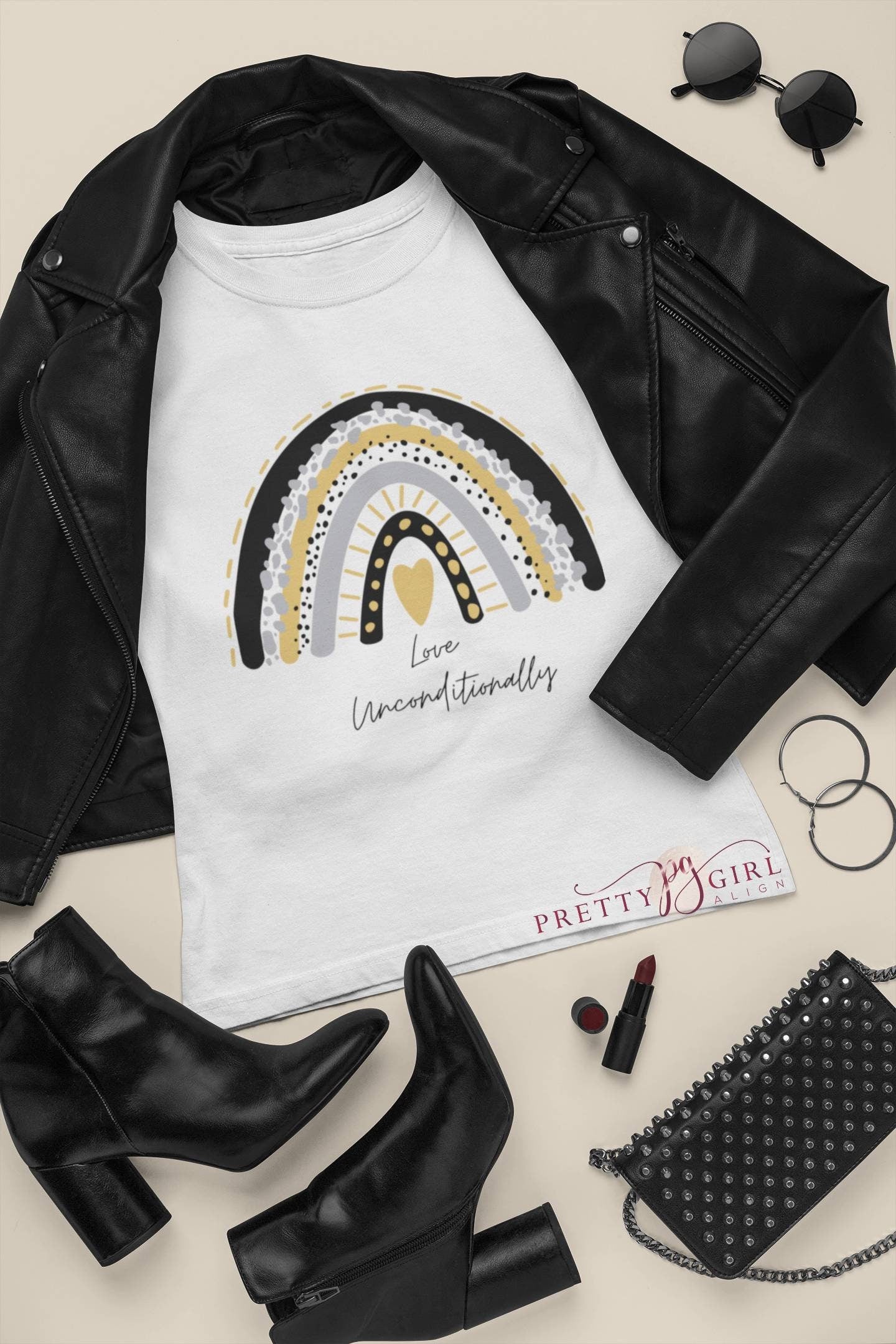 Love Unconditionally Unisex Tshirt, Rainbow Tshirt, Inspirational Tshirts