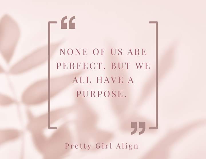None of Us are perfect, but we all have a purpose