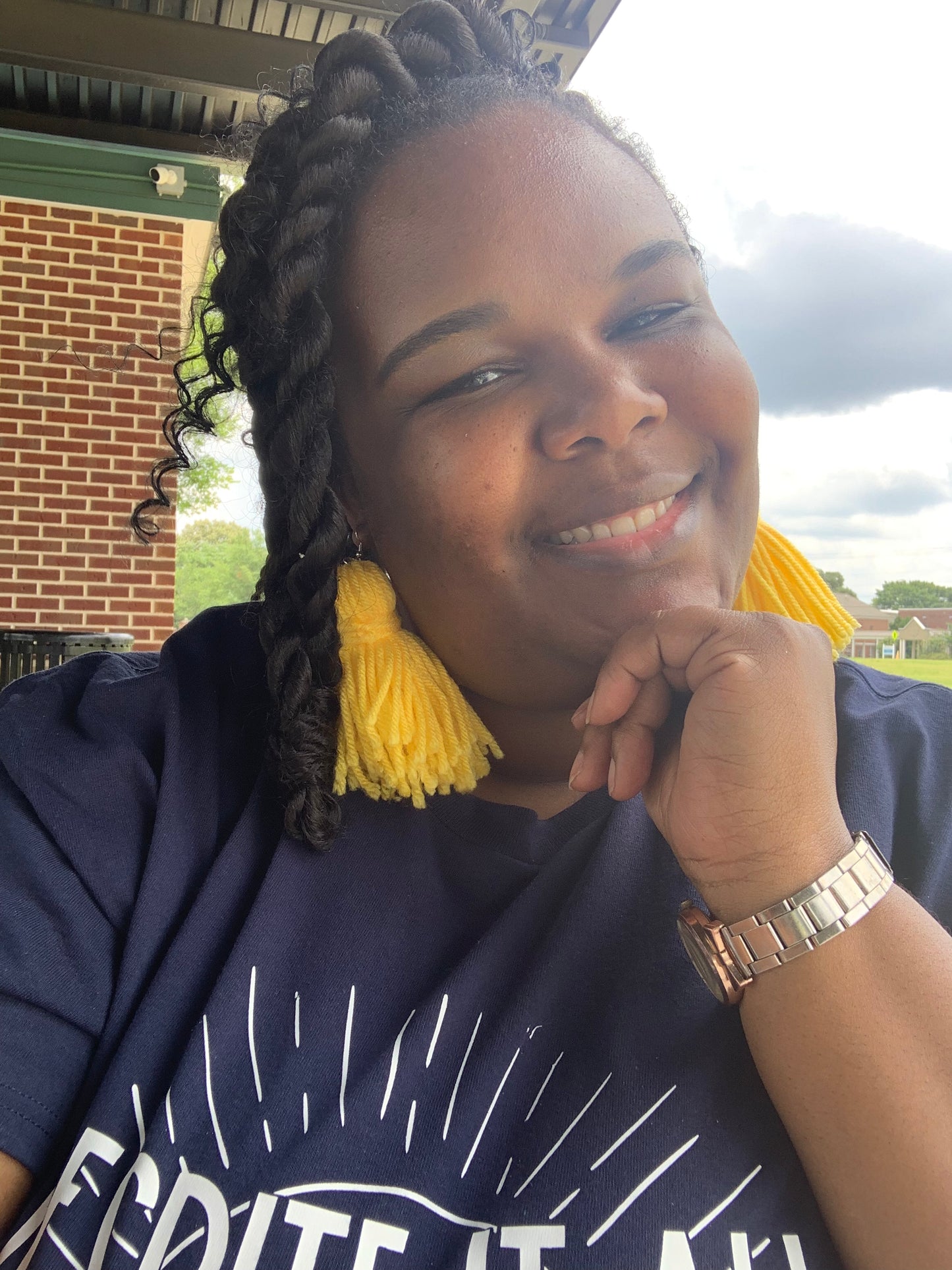 Yellow Tassel Earrings