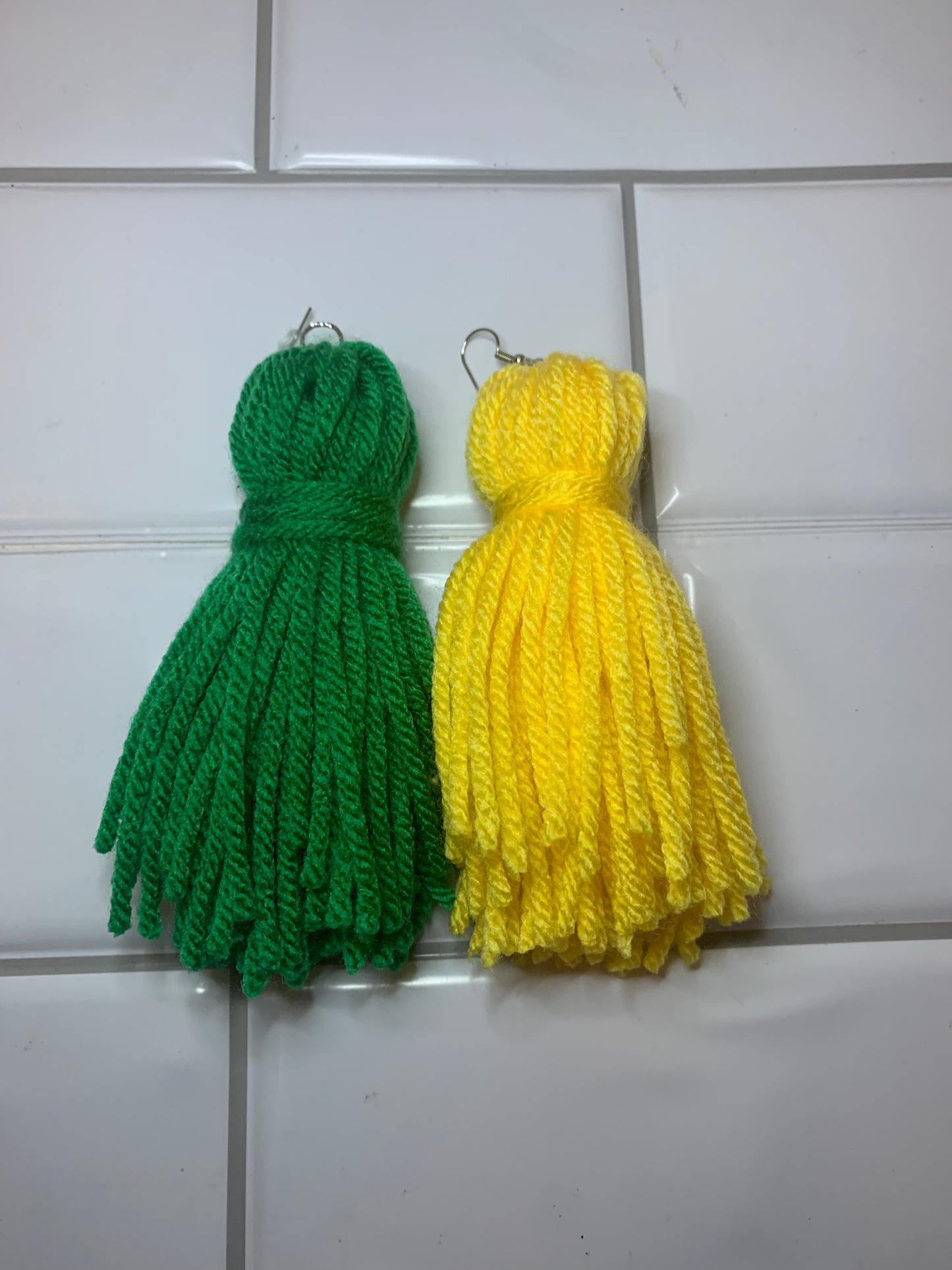 Green  Tassel Earrings
