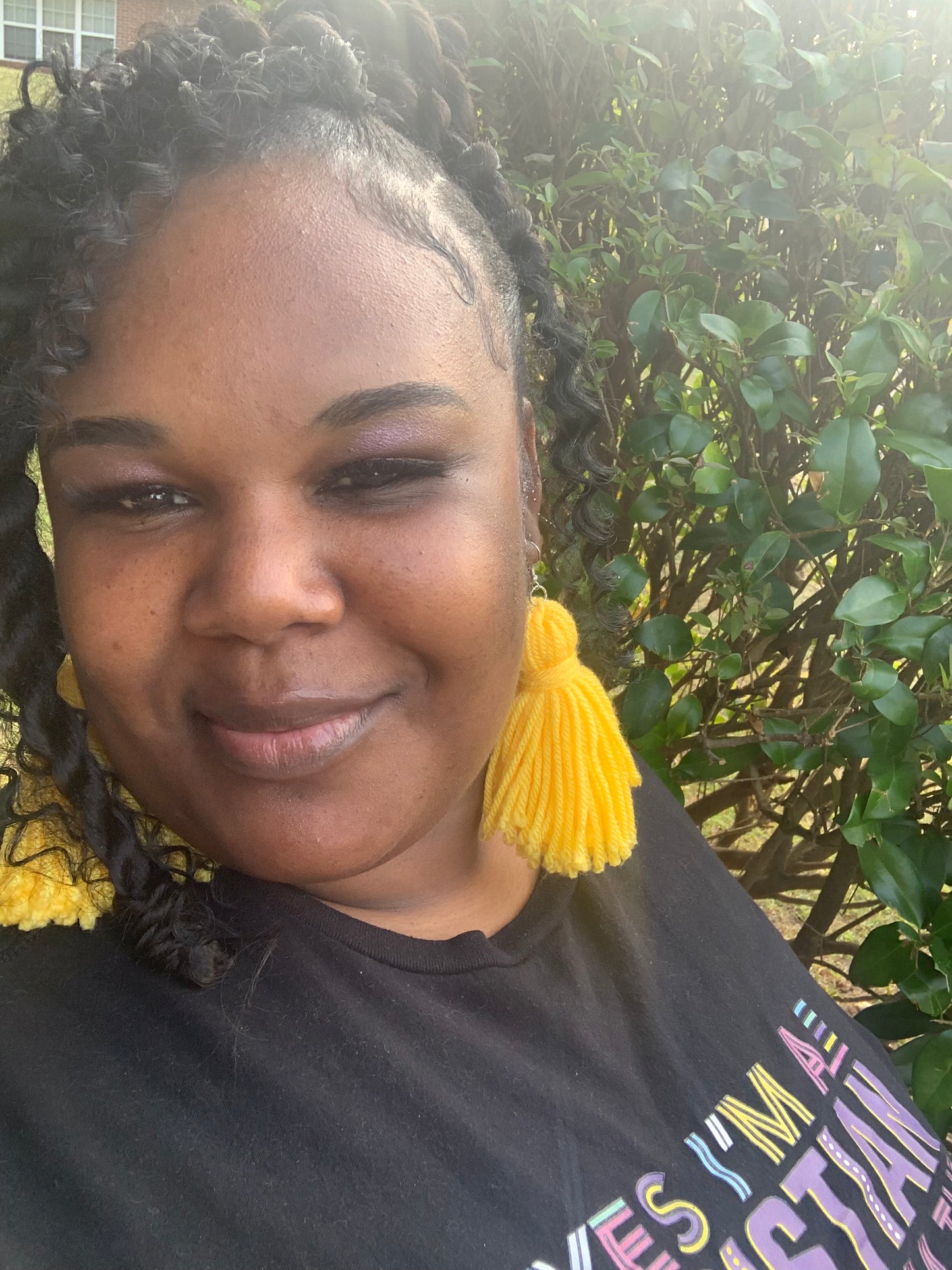 Yellow Tassel Earrings
