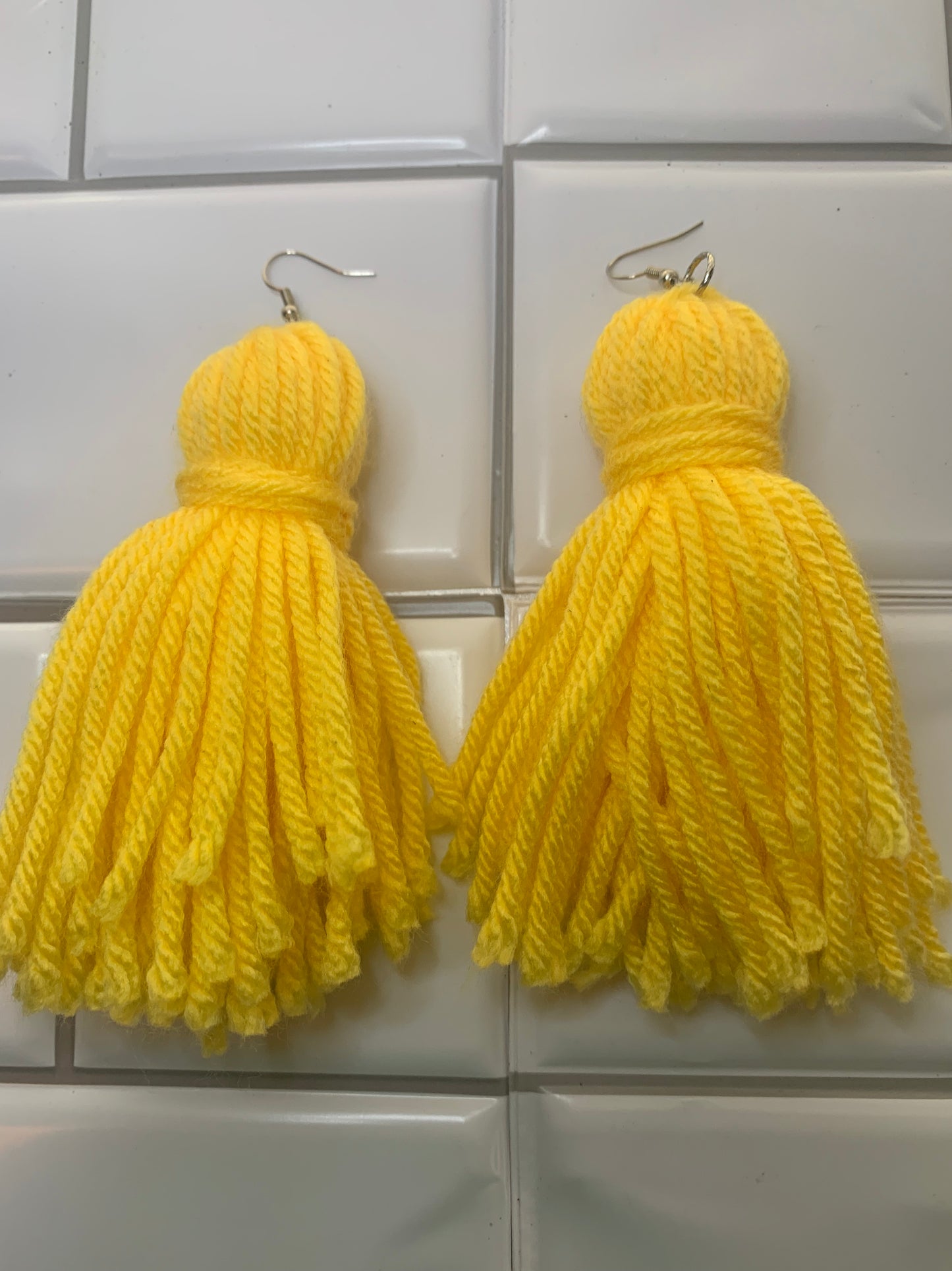 Yellow Tassel Earrings