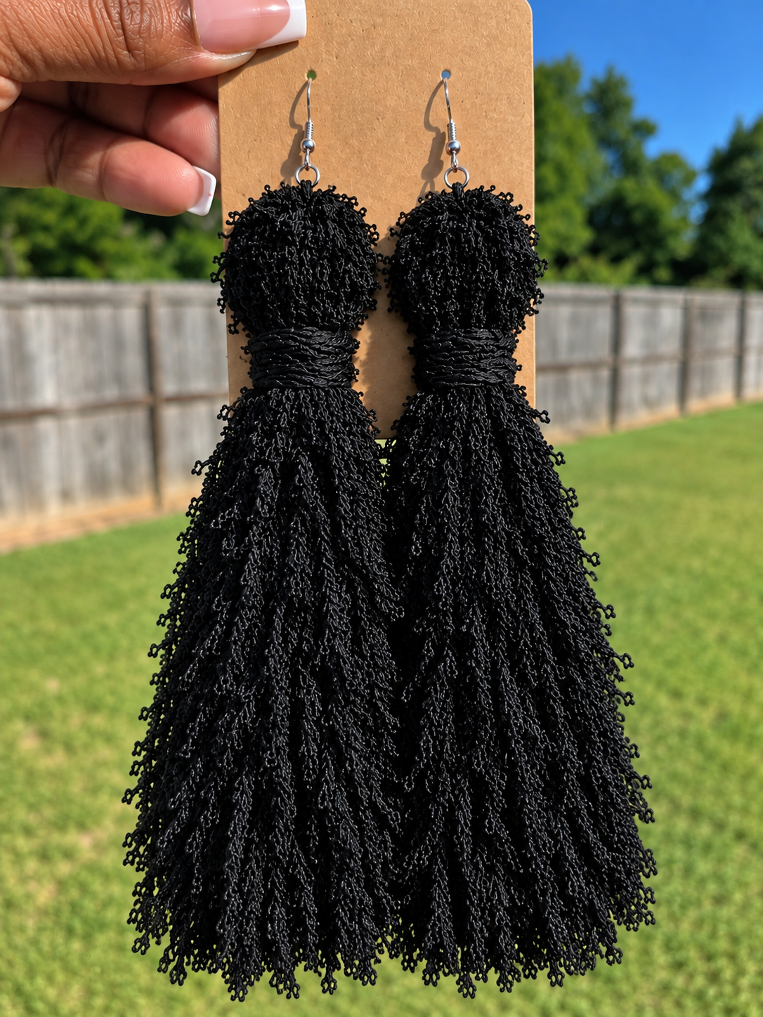 Black Tassel Earrings