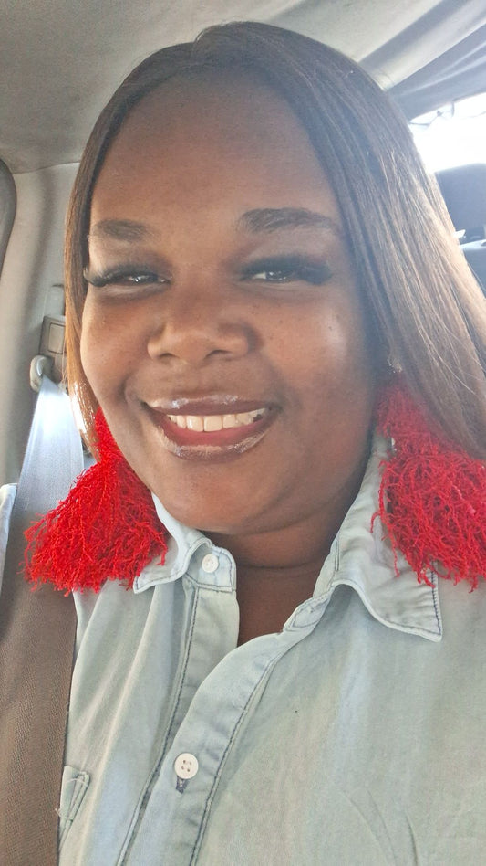 Red Tassel Earrings
