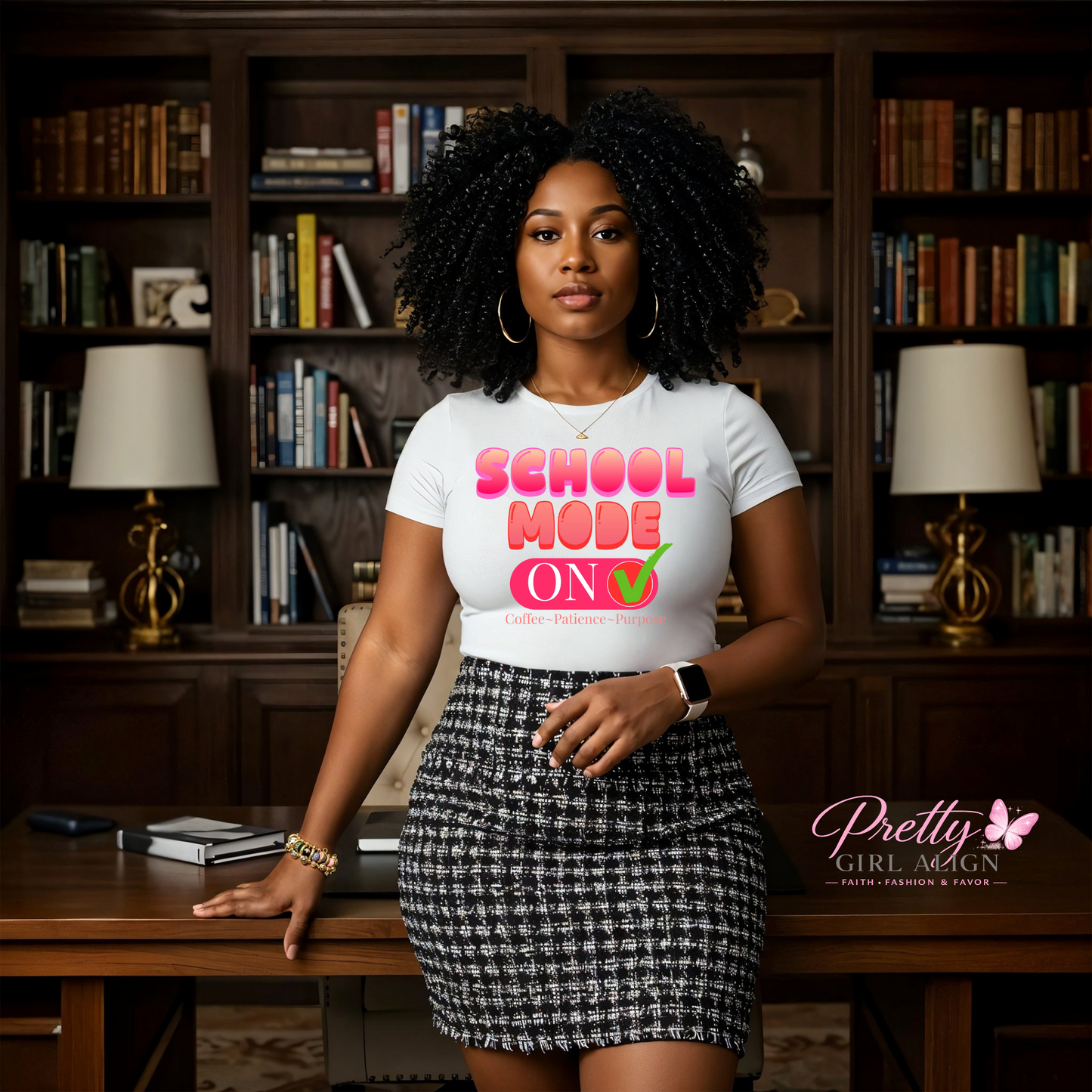 School Mode: ON | Personalized School Staff T-Shirt | Teacher, Nurse, Counselor & Bus Driver Shirt