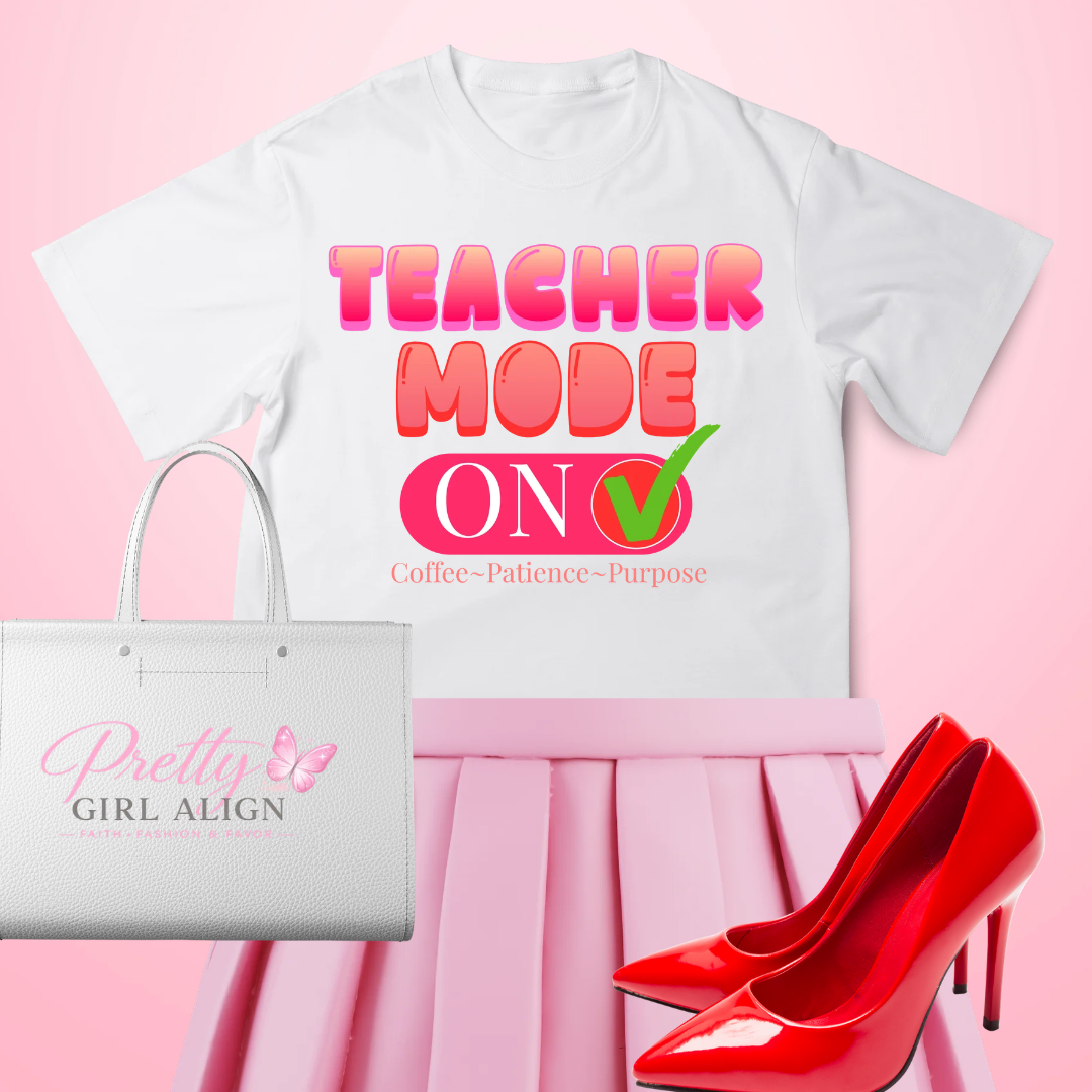 School Mode: ON | Personalized School Staff T-Shirt | Teacher, Nurse, Counselor & Bus Driver Shirt