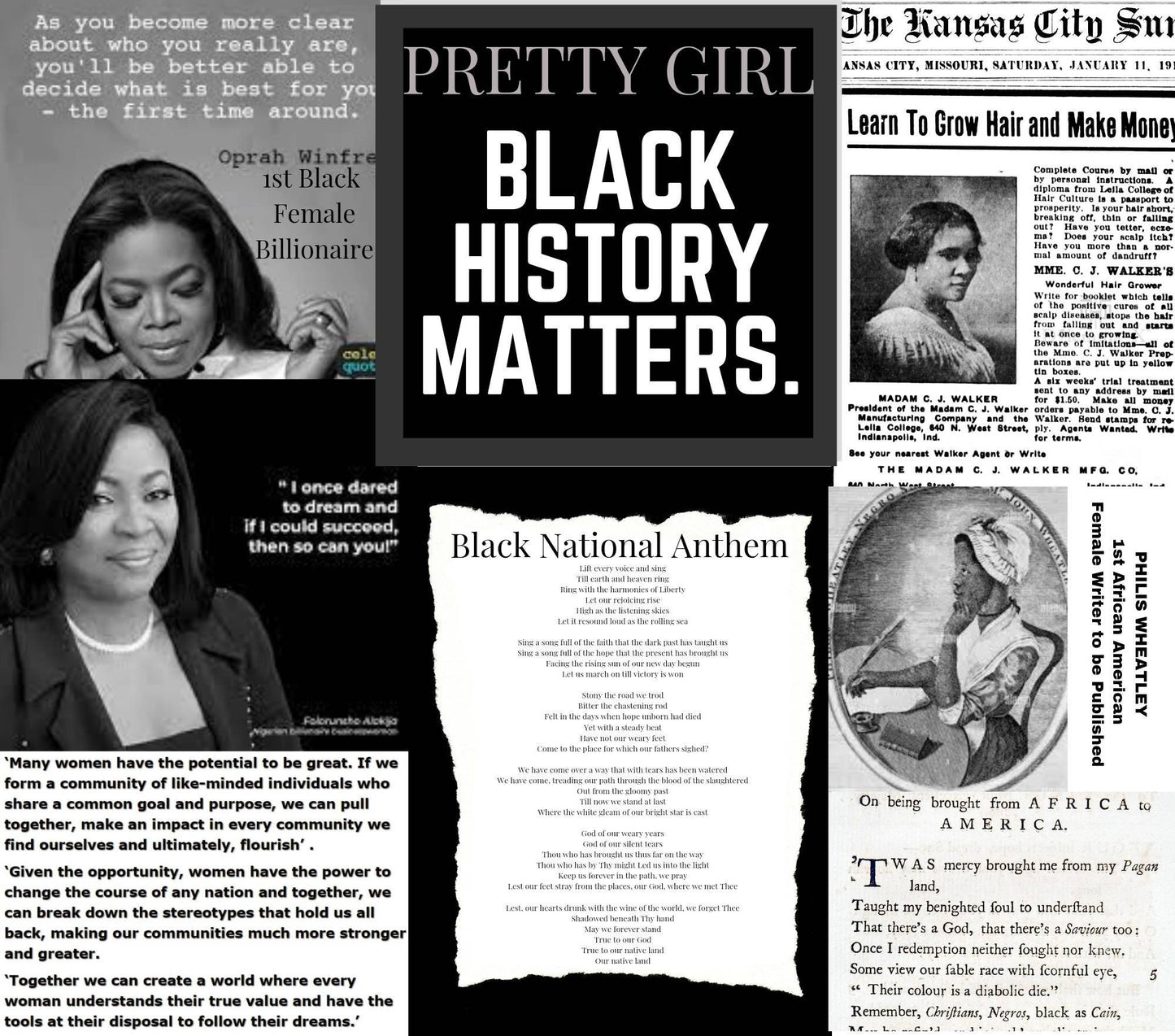 Black History Matters Tumbler, Female Black History Matters Tumbler, 20oz Tumbler