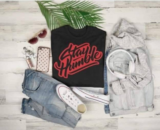 Stay Humble Tee (Red Words)