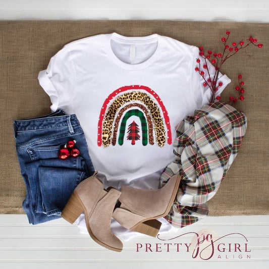 Christmas Rainbow Tee